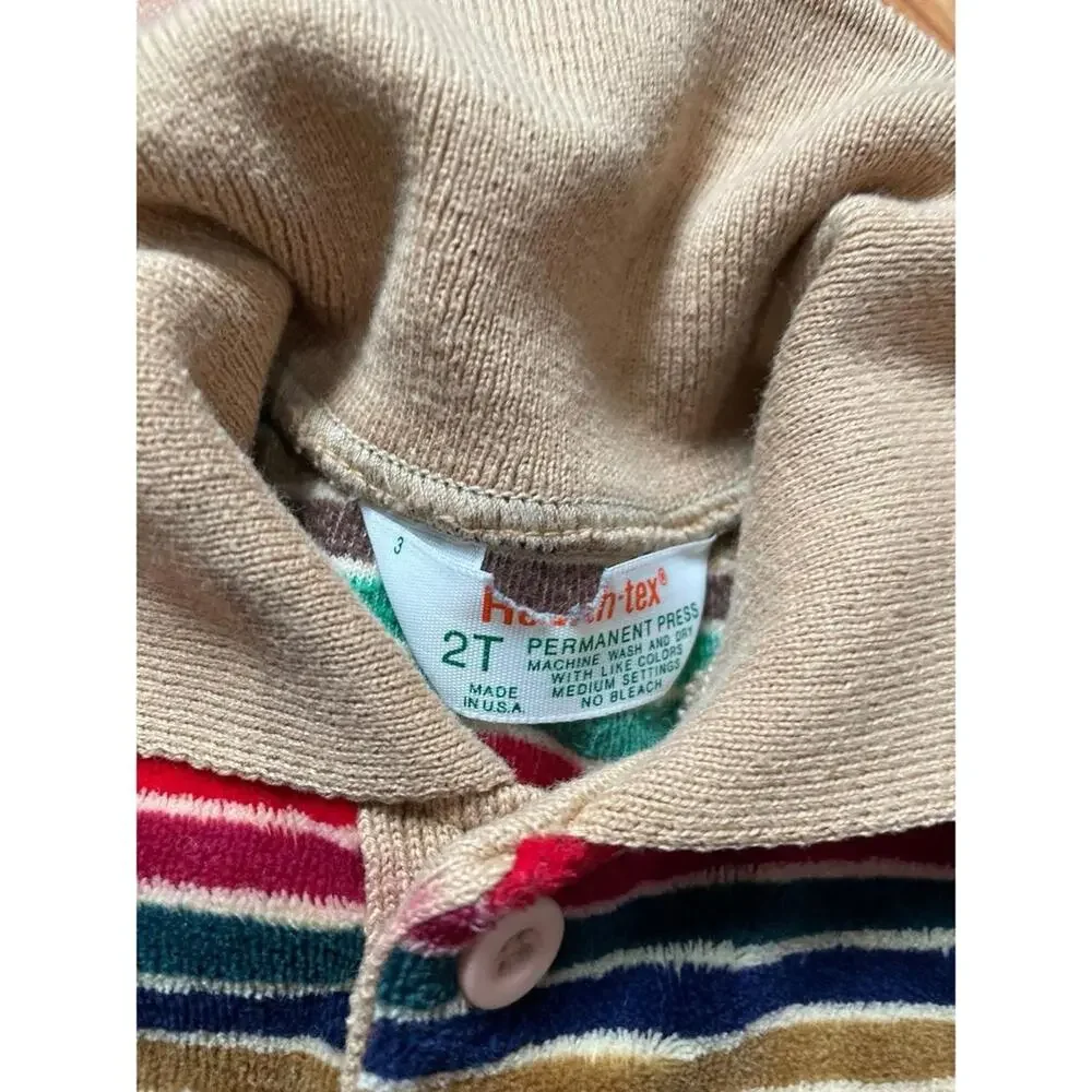 Vintage heath tex velour striped long